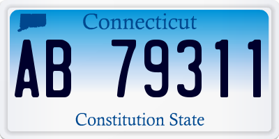 CT license plate AB79311