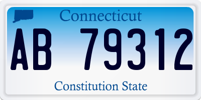 CT license plate AB79312