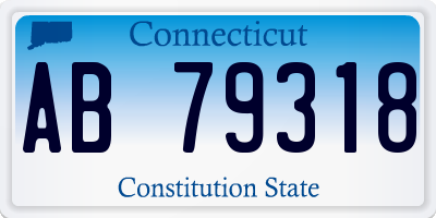 CT license plate AB79318