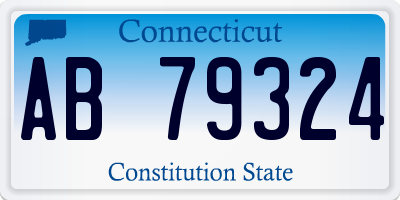 CT license plate AB79324