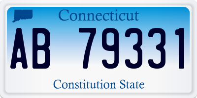 CT license plate AB79331