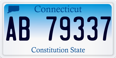 CT license plate AB79337