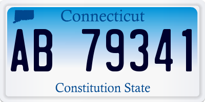 CT license plate AB79341
