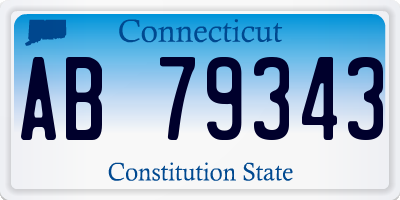 CT license plate AB79343