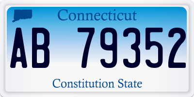 CT license plate AB79352