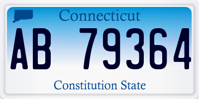 CT license plate AB79364