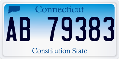 CT license plate AB79383