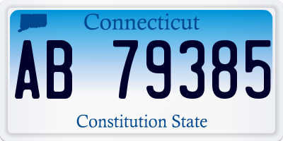CT license plate AB79385