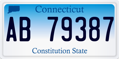 CT license plate AB79387