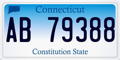 CT license plate AB79388