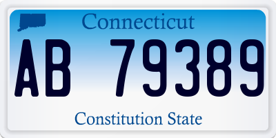 CT license plate AB79389