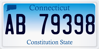 CT license plate AB79398