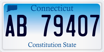 CT license plate AB79407