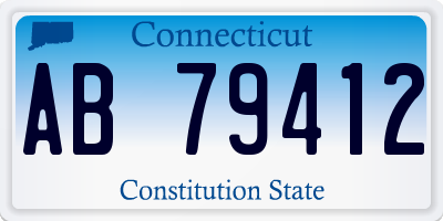 CT license plate AB79412