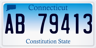 CT license plate AB79413