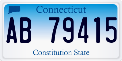 CT license plate AB79415