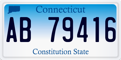 CT license plate AB79416