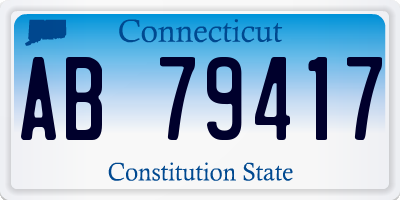 CT license plate AB79417