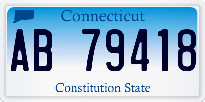 CT license plate AB79418