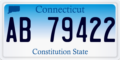 CT license plate AB79422