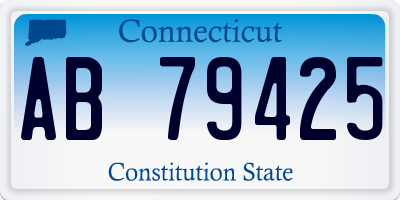 CT license plate AB79425