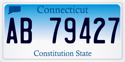 CT license plate AB79427