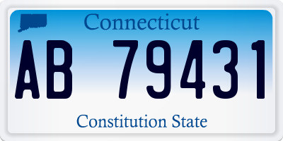 CT license plate AB79431