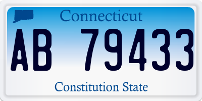 CT license plate AB79433