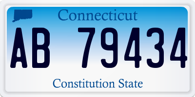 CT license plate AB79434