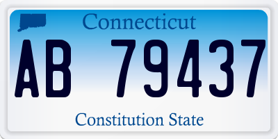 CT license plate AB79437