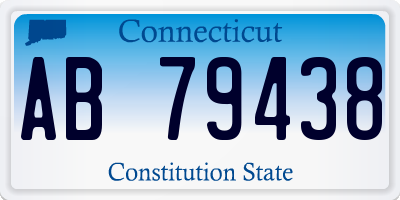 CT license plate AB79438