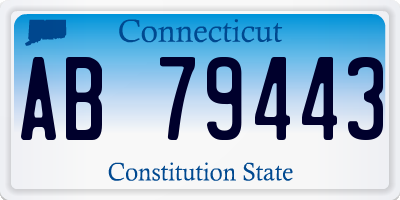 CT license plate AB79443