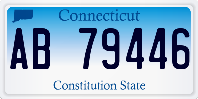 CT license plate AB79446