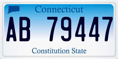 CT license plate AB79447