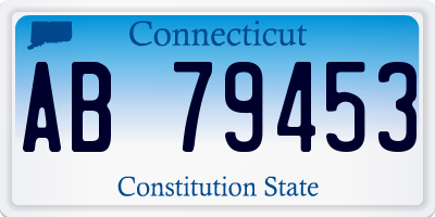 CT license plate AB79453