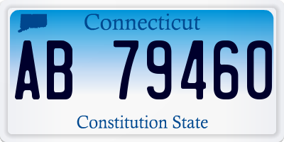 CT license plate AB79460