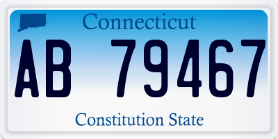 CT license plate AB79467