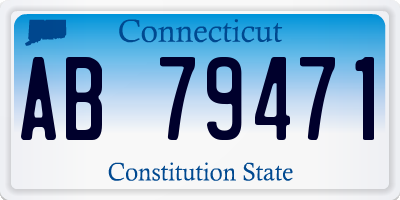 CT license plate AB79471