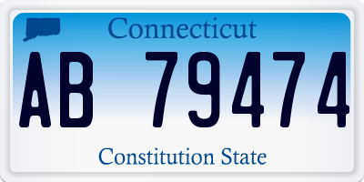 CT license plate AB79474