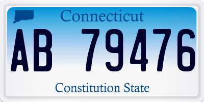 CT license plate AB79476