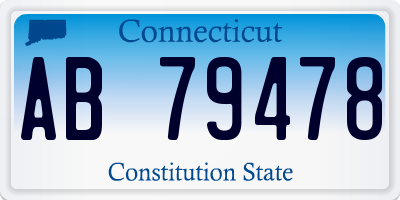 CT license plate AB79478