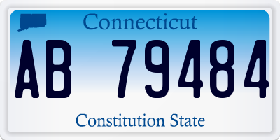 CT license plate AB79484