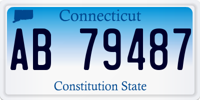 CT license plate AB79487