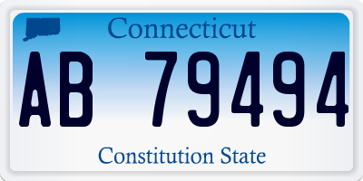 CT license plate AB79494