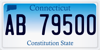 CT license plate AB79500