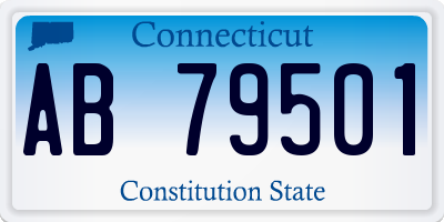 CT license plate AB79501