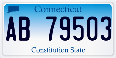 CT license plate AB79503