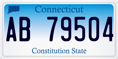 CT license plate AB79504