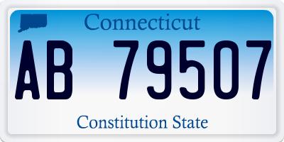 CT license plate AB79507