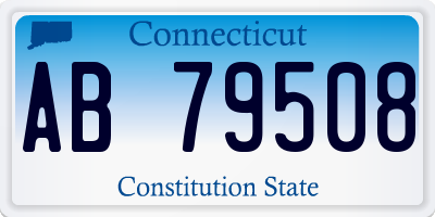 CT license plate AB79508